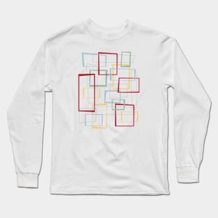 Funky Mid-century Rectangles Long Sleeve T-Shirt